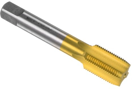 QUARKZMAN Métrique Machine Filetage Fraisage Taraud M20 x 1.5 H2 Titane Revêtement (Ti-revêtement) Haute Vitesse Acier 4 Droit Flûtes Vis Filetage Tapotement Machiniste Réparation DIY