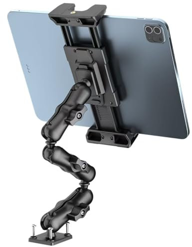 OHLPRO Tablet Halterung Auto, Halterung Auto für iPad mit 3-Stufigem Schwenkarm, Tablet Autohalterung 360° Drehbare, LKW/Auto Tablet Halterung für 5-13 Zoll, Kompatibel mit iPad, Galaxy, Huawei usw