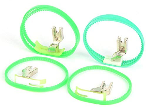 Industrie-Nähmaschinen-Rollen-Nähfuß, Beidseitiger Kunststoff Rollnähfuß, Industrienähmaschine Ringrollenfuß Doppelrolle und Linke/Rechte einseitige Rolle Nähfuß Ledernähfuß-Set nähmaschinen Zubehör