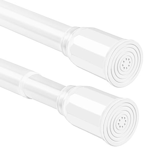 1Stück Gardinenstange ohne Bohren 90-160cm, Klemmstange Für Gardinen Teleskop Gardinenstange Zum Klemmen, Ideal für Badezimmer, Fenster, Küche, Schrank, Weiß arz