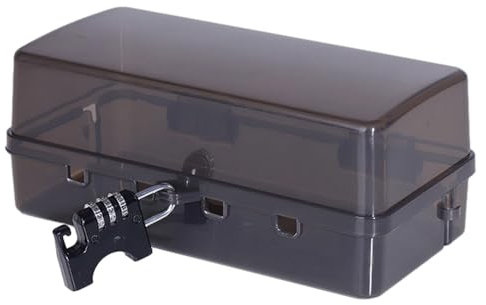 Cassetta elettrica resistente alle intemperie | Ciabatta elettrica impermeabile per esterni | scatola antifurto, multifunzionale e resistente alle intemperie con serratura per presa di corrente, spina