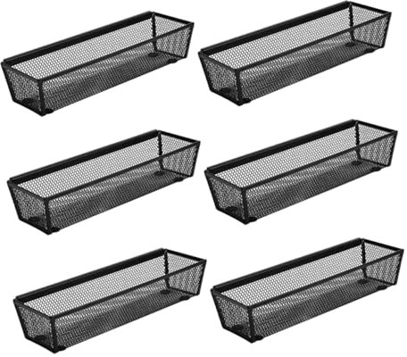 TOPBATHY 6stücke Besteckkasten Aus Silbernem Multifunktionaler Besteck-organizer Mit Großzügigem Fassungsvermögen Praktisches Ordnungs Aufbewahrungssystem Für Küche Büro Und Kosmetik Modern