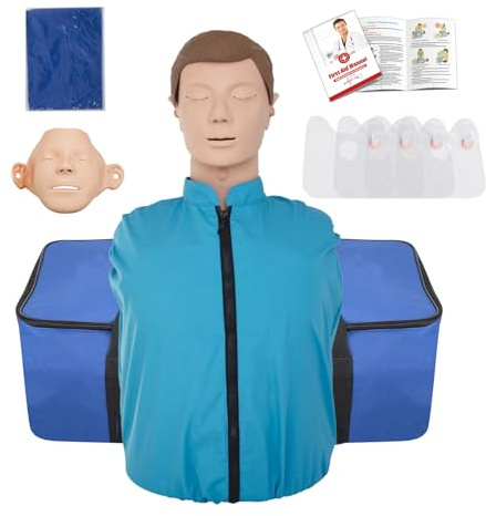 Reanimationspuppe Erwachsene Erste-Hilfe-Trainingspuppe Menschliches Modell Zur Künstlichen Beatmung mit Halbem Körper aus Gummi (Halbkörper)