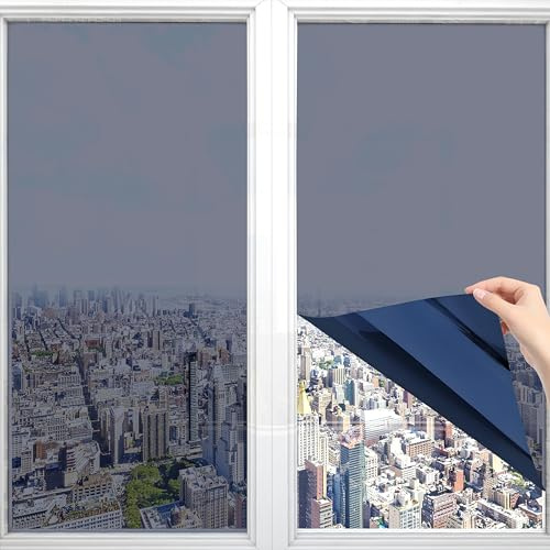 AMIGO Lámina Solar Negra para Ventanas - Protección contra el Calor y los Rayos UV - Lámina para Ventanas domésticas 44.5x200cm