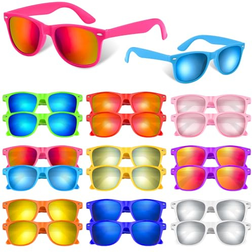 BOUBONI Party-Sonnenbrille Neonfarben lustiges Geschenk Goodie Stuffers für Sommer Strand Pool Party Geburtstagsparty (20, Gradient Colors)