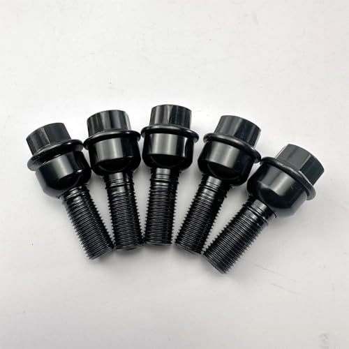 Compatibile Con Porsche Per Cayenne 4PCS / 5PCS M14X1.5X49-B Vite Per Pneumatici Bulloni Con Alette In Acciaio Per Ruote Nere Bulloni Con Alette In Acciaio Per Ruote OEM: WHT004676A auto Ruota Bulloni