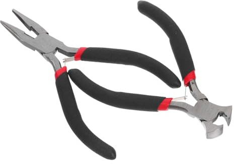SOPOTUTU Pince À Main Pour Réparation Fermeture Éclair Kit Avec Pince À Bec Effilé Et Coupante Poignées Antidérapantes Outil Léger Pour Bricolage Et Remplacement De Zip