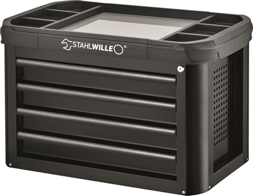 STAHLWILLE 93 TOP Box | Werkzeugtruhe mit 4 Schubladen | Werkzeugkasten kombinierbar mit Werkstattwagen TTS 93/6 oder Werkbank WB 630