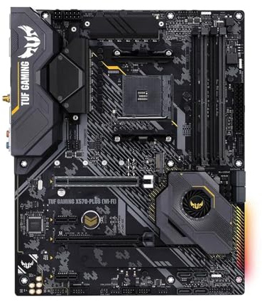 Carte mère Fit for ASUS AM4 TUF Gaming X570-Plus, Wi-FI, Zen 3, Ryzen 5000 et 3e génération ATX, avec PCIe 4.0 Double M.2