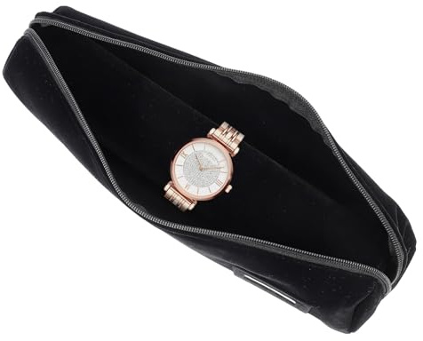 Uonlytech Porta Orologi Compatto Nero Design Elegante e Delicato Rotolo per Bracciali e Orologi per Casa e Negozio
