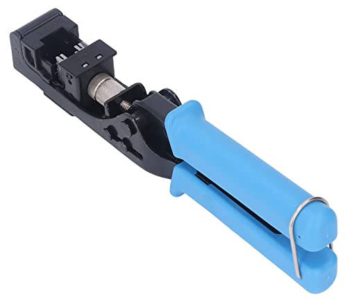 HELEVIA Tagliacavi per Crimpatrice per Cavi, Kit di Strumenti per Terminazione a Bocca Piatta in Acciaio Legato per Crimpatrice per Cavi Dati Modulari con Multifunzione per Cat5 Cat6,
