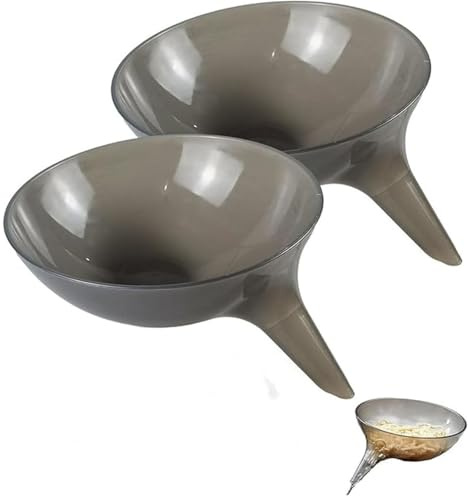 LXLUOO Canasta escurridora de alimentos con boquilla, con embudo antideslizante, colador de alimentos, cuenco de drenaje, cesta de drenaje de frutas, verduras, coladores de pasta, 2 unidades