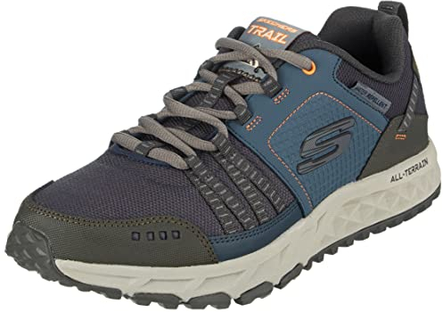 Skechers Herren Escape Plan Sneaker, Blue Navy Orange, 43 EU