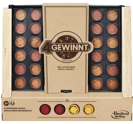 Hasbro Gaming 4 gewinnt Rustic Woods, Gelbe, Ab 6 Jahren geeignet
