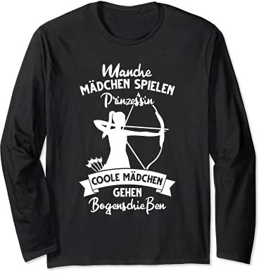 Pfeil Bogen Bogenschützen Coole Mädchen Gehen Bogenschießen Langarmshirt