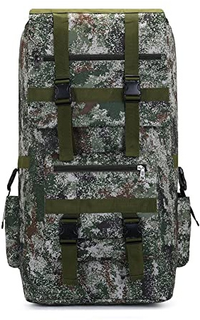 SHTGOI 120L Große Kapazität Taktische Rucksack Outdoor wasserdichte Klettertasche Armee Fan Wanderrucksack Reiserucksack Trekkingrucksack für Reisen Radfahren Klettern Armeegrüne Wüstentarnung