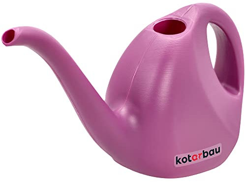 KOTARBAU® Annaffiatoio da 2 l, in plastica per innaffiare fiori con beccuccio lungo, piccolo annaffiatoio per interni ed esterni, casa, annaffiatoio per piante, colore: viola