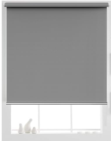 Tende a Rullo Tenda Avvolgibile 30 x 140 cm Senza Forare, Blackout, Protezione Solare, Tenda per interne Avvolgibile, Tenda a Rullo per Finestra o Porta, per Finestre e lucernari, Grigio Chiaro