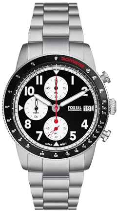 Fossil Orologio analogico da uomo al quarzo con cinturino in acciaio inossidabile FS6045