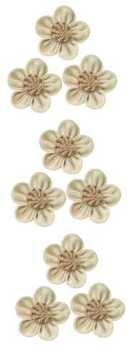 Zerodeko 9 STK Sackleinen-Blumenhandwerk Sackblumen zum Basteln hochzeitsdeko Vintage-Dekor Schleife Sackleinen-Spitzenblumen rustikale handwerkliche Dekoration Rosen schmücken Blumenband