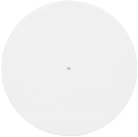 Akryl Skivspelare Matta, Skivtallrik Glidmatta Minskar Statiskt Dammljud, Skivspelare Dämpad Resonans för Standard 12-tums Skivspelare (WHITE)