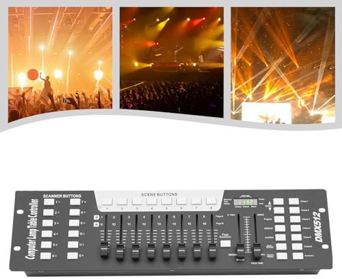 DSYOGX DMX Controller Canale DMX512 Controllo Luce DMX + Console MIDI per Illuminazione Palcoscenico 192 Canali DMX512 Controller per DJ, Palcoscenici, discoteche, discoteche, KTV, feste, nero