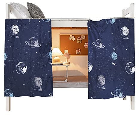 OhMill Rideau de Lit Superposé Rideau Occultant pour Lit Cabine Ciel de Lit pour Dortoir Anti-Insectes et Poussière Cabane Superposé Moustiquaire Couvre-Lites pour Étudiants Collèges