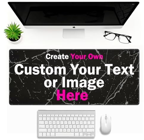 Tapis de Souris Photo Personnalisé avec Photo/Texte/Logo 750x400x3mm Tapis de Souris de Jeu Imperméable Personnalisé, Base en Caoutchouc Antidérapant pour PC Ordinateur Portable Salle de Jeux Bureau