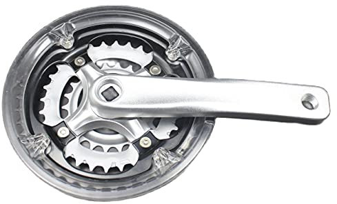 Guarnitura Bici,Guarnitura Perno Quadro 7/8/9 Velocità 22-32-42T 170mm 170mm Mountain Bike CrankSet Bicycle Borse a manovella Set di leghe di alluminio MTB Pignone quadrato Pignone a catena con catena
