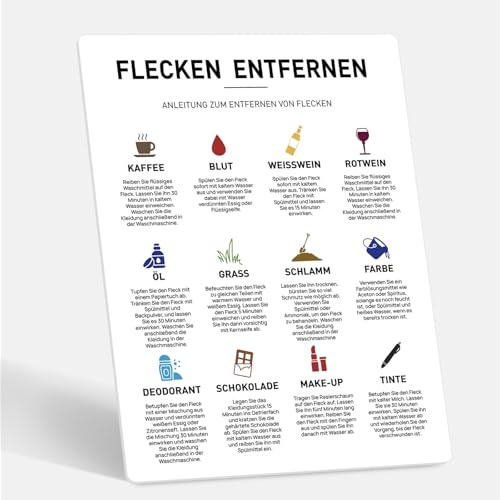 Vikkivikki Magnetische Aufkleber zum Wäsche sortieren für Waschküche Möbel, Laundry/Waschraum, Waschmaschine, Fleckentferner Leitfaden, Wäschedekoration, Geschenk für Frauen