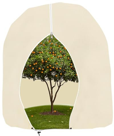 Timisea Pflanzenschutz Winter,Winterschutz für Kübelpflanzen mit ReißVerschluss &Zugband,Wiederverwendbar Frostschutz Pflanzen für Palmen Kübelpflanzen Blumenschutz 250 * 360CM