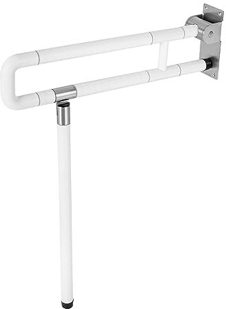 Foldable Hand Rails for Elderly, Wall Mounted Noctilucent Safety Support, L-Shape 180° Grab Rails Bathroom, Max. 220 lbs, Shower Assist Aid for Elderly Pregnant Woman