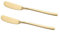 VICASKY 2 Pezzi coltello da burro in acciaio inossidabile utensile spatole burro formaggio servire spargitore d'oro cucina raschietto da banco taglierina multiuso Golden