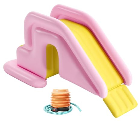 Tobogán acuático para piscina inflable – Parque acuático al aire libre deslizamientos antibajas, con bordes inflables y seguridad antioscilante para