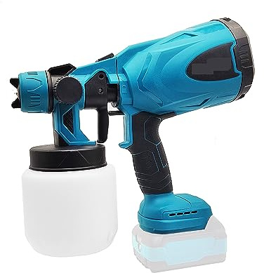 BCJMKDX Airbrush Set, Electric Spray Gun Cordless Paint Sprayer Auto Furniture Steel Coating Airbrush Fit 18V Battery Without Battery