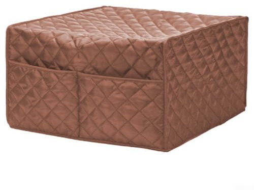 Housse anti-poussière pour micro-ondes et four avec sac de rangement pratique, conçue pour protéger les appareils de cuisine contre la saleté et la graisse, en coton pongé (marron)