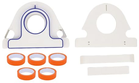 CHEOTIME Applicateur de bande de masquage, outil de peinture de précision avec 5 rouleaux orange, distributeur sans effort pour un outil de ruban de peintre professionnel