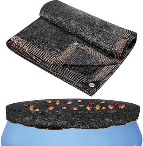 Cubierta de malla para piscina elevada, hojas de extremo resistente Evita la suciedad y los residuos.