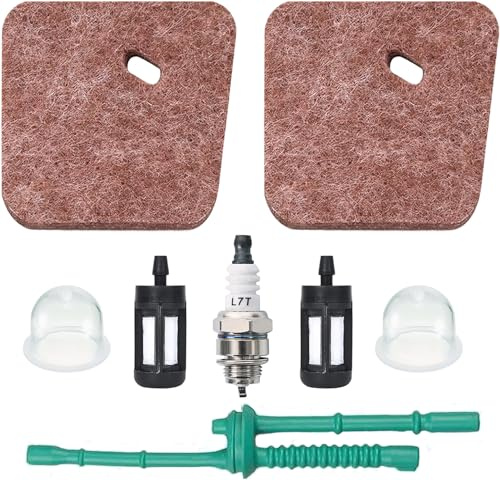 JRISBO Filtro Aire para STIHL FS38 FS55 FS45 FS46 FS55R Desbrozadoras, Repuesto FS 38 Accesorios FS 55 Parts Air Filter Recambios Filtro de Aire con Bujía, Bomba, Manguera