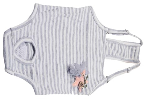 YARNOW Haustier Windelhöschen für Hündinnen und Welpen Waschbare Atmungsaktive Hundewindel aus Weichem Stoff Hygienische Schutzhose für Läufigkeit und Inkontinenz Größe XL Grau