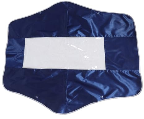 FRCOLOR Waterproof Electric Scooter Control Panel Cover, Blue Jacquard Large Size Dustproof Mobility Scooter Tiller Protector for Outdoor Use