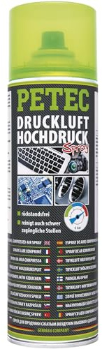 PETEC Druckluft Spray Luftspray PC Reinigung 400 ml geruchlos, farblos | Staub Entferner Tastatur Reiniger Druckluftspray PC Air Duster Luft Spraydose Keyboard Cleaner Druckluftreiniger 6 Bar 72150