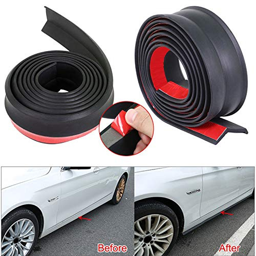 Create idea 2.5M x 65MM Auto Frontstoßstange Gummi Universal Ladekantenschutz Auto Seitenschweller Auto Aufkleber Stoßdämpfer Schutz Autoaufkleber