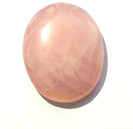 CRYSTALMIRACLE Rose Quartz Gemme Poche Unique Pierre Cabochon Cristal Guérison Reiki feng Shui Méditation Cadeau pour Unisexe, Rose (Léger à Moyen), 1,25 à 1,5 Pouces