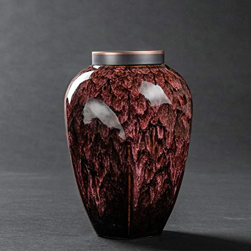 Barattoli cucina Cremazione Urn for ceneri umane - Adatto a Cimitero di sepoltura o di nicchia - Fatto a mano in ceramica - Grandi misura il formato Resti di adulti fino a 200 libbre 10/10