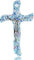 Sospiri Venezia Crucifix Mural en Verre de Murano Croix Religieuse Décorée Objets Venise Idée Cadeau Made in Italy (17x26)