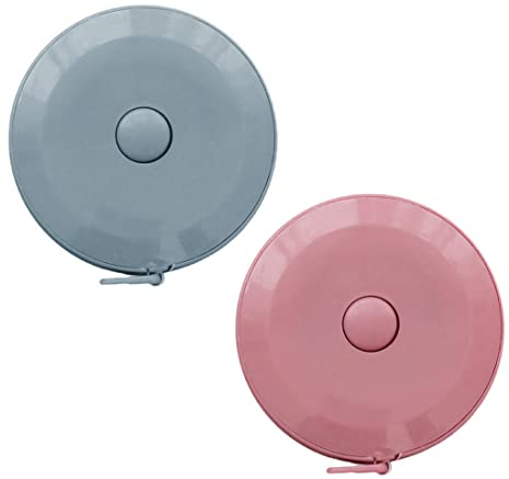 Quesuc 2pcs Massband Körper Einziehbares Maßband Körper Schneidermaßband Measuring Tape zum Messen von Länge Brust Taille usw 150cm Einziehbares Maßband Measuring Tape zum Messen von Länge Brust