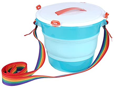 Toolbox Tackle Box Großer Angeleimer mit Deckel Antihaft-Köder, lebender Fisch Falteimer Angelgerät