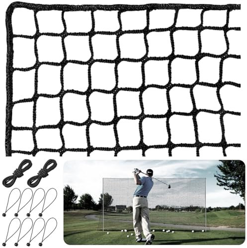 Parslue Golf-Übungsnetz, 4,5 x 6,8 m, strapazierfähiges Nylon-Golf-Schlagnetz, Golf-Netz für drinnen und draußen, mit Draht-Aufhängeset, Golf-Netze für Hinterhof, Golf, Baseball, Hockey, Fußball