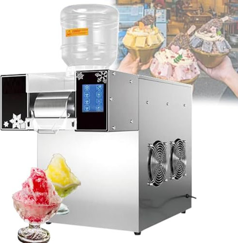 DPLXFPP 360W/750W/1200W Electric Ice Shaving Machine Snowflake Ice Maker, Snow Cone ice Crusher, Continuous ice Maker, Stainless Steel Ice Shaver for Home Restaurant,60KG/24H